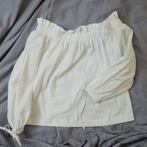 Off the shoulder white